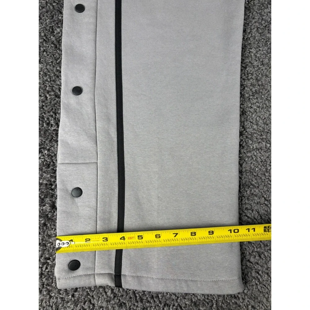 Jordan Flight Club Mens Snap Away Sweat Pants Grey Black Stripe 30x29 Jumpman